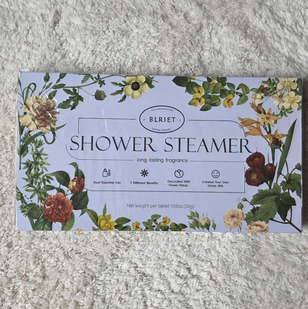 Floral Shower Steamer - White and Green